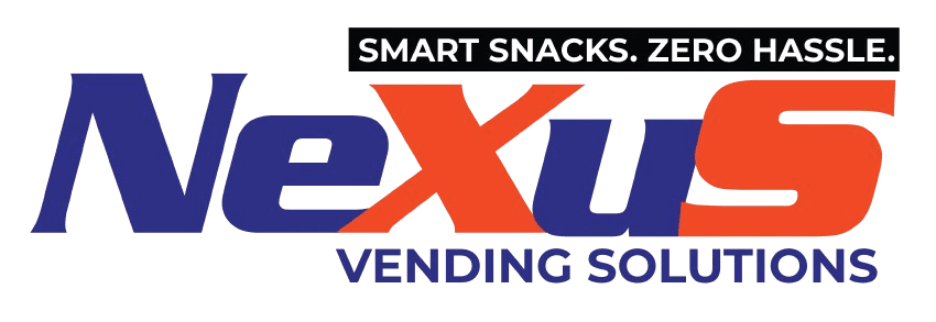 Logo of PXU Vending Solutions with bold orange and blue letters.